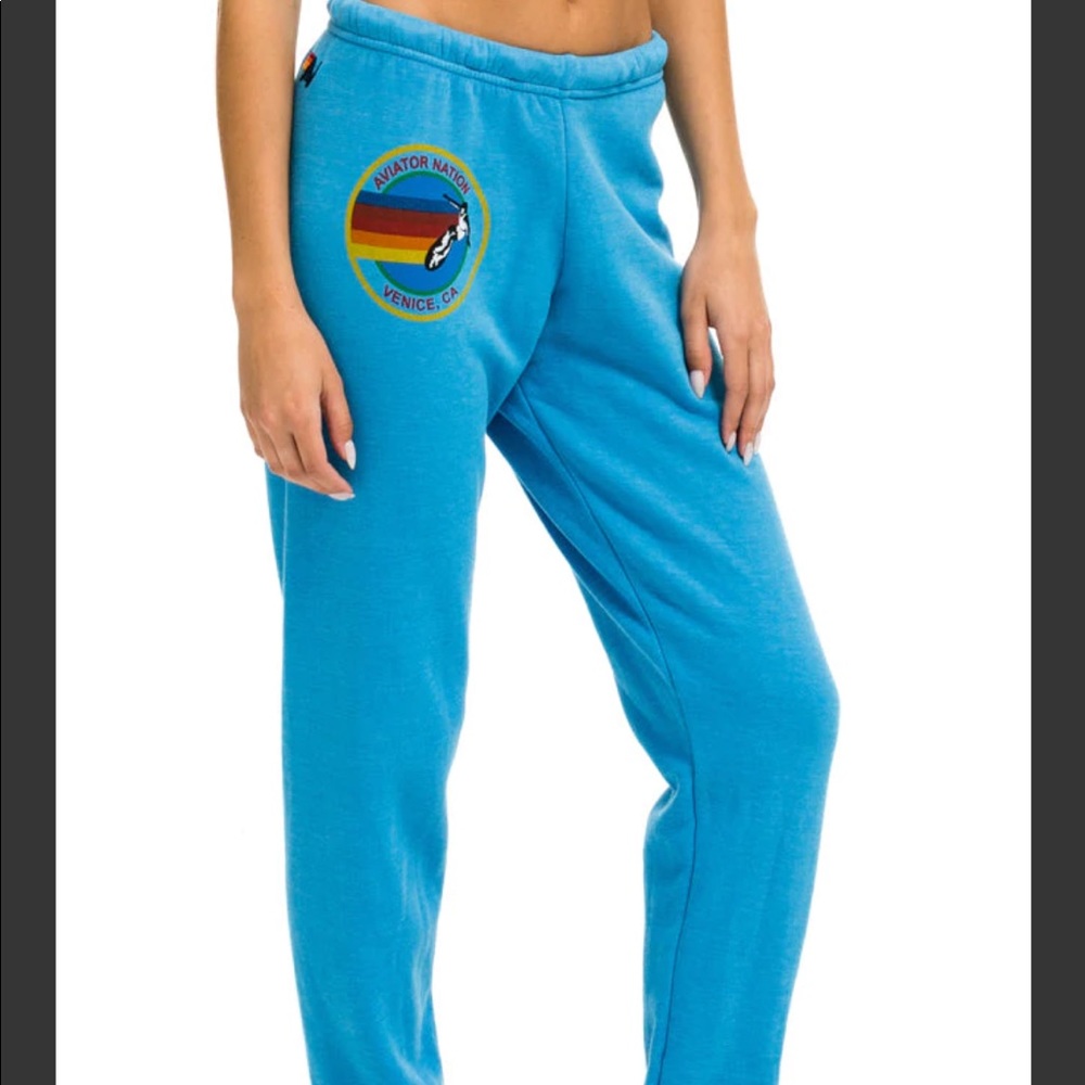 AVIATOR NATION SWEATPANTS - OCEAN